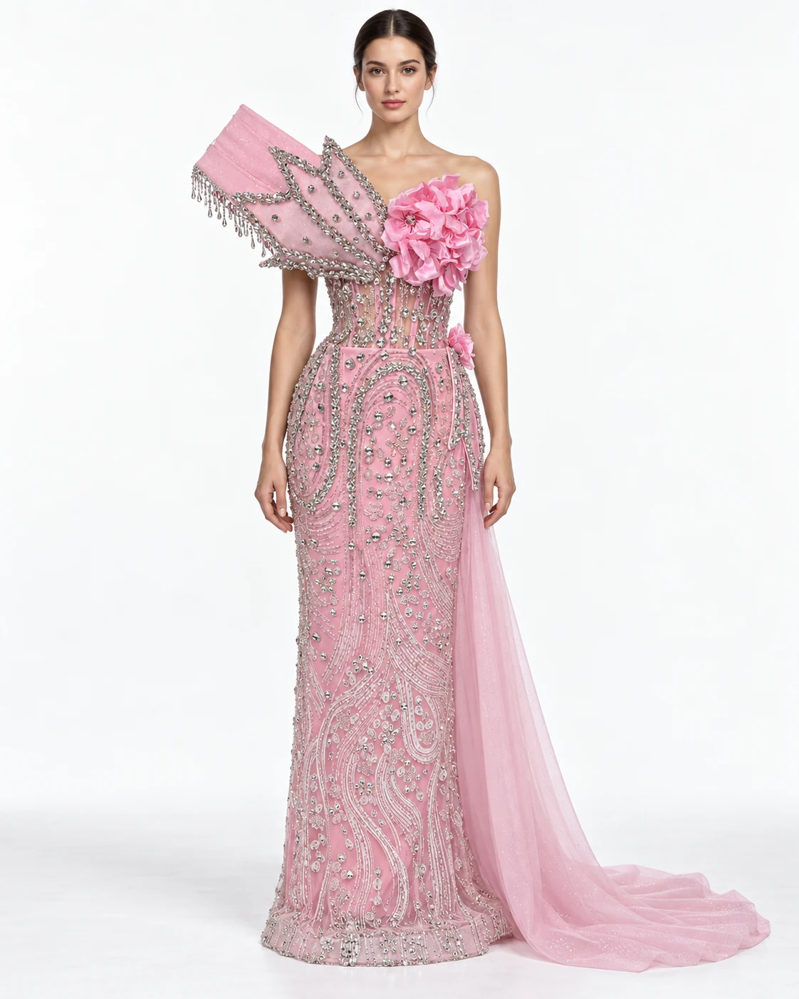 PINK ROSE WING GOWN — Rozë