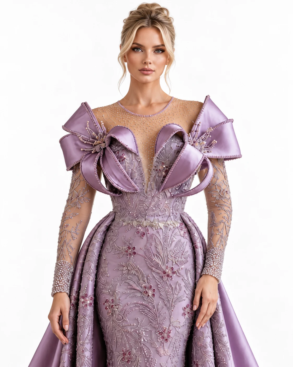 LILAC FOLDED GOWN — Лила